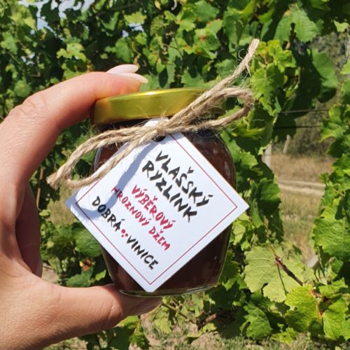 Hroznový džem z odrůdy Vlašský ryzlink z hroznů z biodynamické vinicez národního parku Podyjí